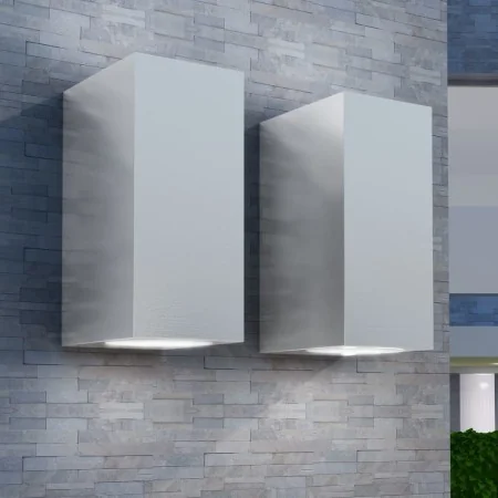 Lámpara de pared exterior 2 uds cuadrada ascendente/descendente de , Iluminación de exterior - Ref: Foro24-42409, Precio: 32,...