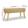 Banco de recibidor 110x35x45 cm ratán natural de , Bancos para recibidores y almacenamiento - Ref: Foro24-244579, Precio: 128...