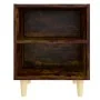Bedside table with solid smoked oak wood legs, 40x30x50 cm by , Nightstands - Ref: Foro24-813098, Price: 30,30 €, Discount: %