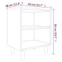 Bedside table with solid smoked oak wood legs, 40x30x50 cm by , Nightstands - Ref: Foro24-813098, Price: 30,30 €, Discount: %