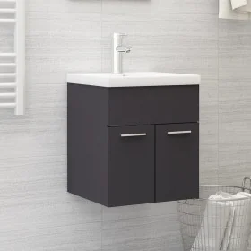 Armario para lavabo madera contrachapada gris 41x38,5x46 cm de , Muebles de baño - Ref: Foro24-804640, Precio: 34,56 €, Descu...