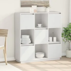 Aparador alto de madera maciza de pino blanco 110,5x35x117 cm de , Aparadores - Ref: Foro24-814370, Precio: 137,27 €, Descuen...