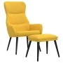Sillón de relax con reposapiés de tela color amarillo mostaza de , Sillones - Ref: Foro24-3097436, Precio: 120,75 €, Descuent...
