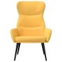 Relax armchair with fabric footrest in mustard yellow color by , Armchairs - Ref: Foro24-3097436, Price: 120,75 €, Discount: %
