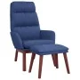 Entspannungssessel mit blauem Stoff und Fußstütze. von , Sessel - Ref: Foro24-3097567, Preis: 146,26 €, Rabatt: %