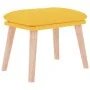 Sillón mecedora con taburete tela amarillo mostaza de , Mecedoras - Ref: Foro24-3097711, Precio: 146,56 €, Descuento: %