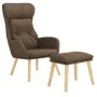 Sillón de relax con taburete tela marrón de , Sillones - Ref: Foro24-3097753, Precio: 151,31 €, Descuento: %