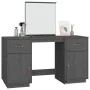 Tocador con espejo madera maciza de pino gris de , Tocadores para dormitorios - Ref: Foro24-3107836, Precio: 243,52 €, Descue...