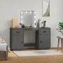 Juego de tocador con LED madera maciza de pino gris de , Tocadores para dormitorios - Ref: Foro24-3107841, Precio: 284,08 €, ...
