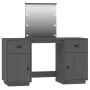 Juego de tocador con LED madera maciza de pino gris de , Tocadores para dormitorios - Ref: Foro24-3107841, Precio: 284,08 €, ...