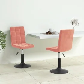 Sillas de comedor giratorias 2 unidades de terciopelo rosa de , Sillas de comedor - Ref: Foro24-335746, Precio: 103,14 €, Des...