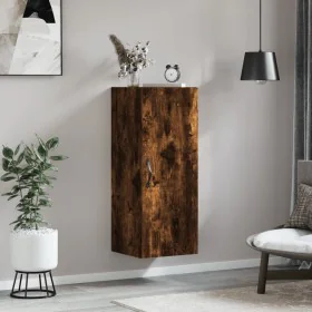 Armario de pared madera ingeniería roble ahumado 34,5x34x90 cm de , Aparadores - Ref: Foro24-834999, Precio: 54,16 €, Descuen...