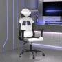 Gaming chair in white and black synthetic leather by , Gaming chairs - Ref: Foro24-3143651, Price: 118,01 €, Discount: %