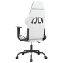 Gaming chair in white and black synthetic leather by , Gaming chairs - Ref: Foro24-3143651, Price: 118,01 €, Discount: %