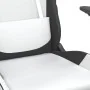 Gaming chair in white and black synthetic leather by , Gaming chairs - Ref: Foro24-3143651, Price: 118,01 €, Discount: %