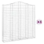 Cestas de gaviones 8 uds forma de arco hierro 200x30x200/220 cm de , Maceteros y jardineras - Ref: Foro24-3145541, Precio: 98...
