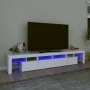 Mueble de TV con luces LED blanco 230x36,5x40 cm de , Muebles TV - Ref: Foro24-3152786, Precio: 184,31 €, Descuento: %