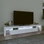 Mueble de TV con luces LED blanco 230x36,5x40 cm de , Muebles TV - Ref: Foro24-3152786, Precio: 184,31 €, Descuento: %
