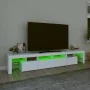 Mueble de TV con luces LED blanco 230x36,5x40 cm de , Muebles TV - Ref: Foro24-3152786, Precio: 184,31 €, Descuento: %