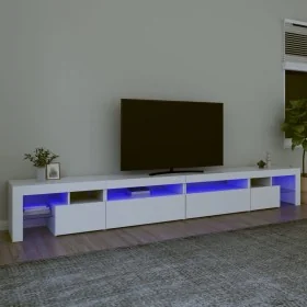 Mueble de TV con luces LED blanco 290x36,5x40 cm de , Muebles TV - Ref: Foro24-3152802, Precio: 211,41 €, Descuento: %
