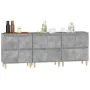 Display cabinets 3 units plywood gray concrete 60x35x70 cm by , Sideboards - Ref: Foro24-3185771, Price: 208,20 €, Discount: %