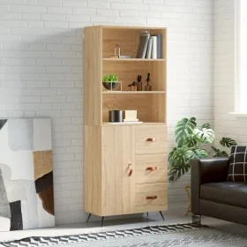 Aparador alto madera contrachapada color roble 69,5x34x180 cm de , Aparadores - Ref: Foro24-3189416, Precio: 148,31 €, Descue...