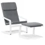 Sillón de relax con taburete tela gris oscuro de , Sillones - Ref: Foro24-3154414, Precio: 136,97 €, Descuento: %