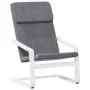 Sillón de relax con taburete tela gris oscuro de , Sillones - Ref: Foro24-3154414, Precio: 136,97 €, Descuento: %