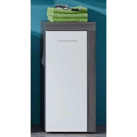 Trendteam Armario de almacenaje Miami blanco y plata ahumado de , Tocadores de baño - Ref: Foro24-445400, Precio: 53,63 €, De...