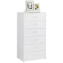 Sideboard with 6 glossy white plywood drawers 50x34x96 cm by , Sideboards - Ref: Foro24-800672, Price: 141,04 €, Discount: %