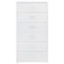 Sideboard with 6 glossy white plywood drawers 50x34x96 cm by , Sideboards - Ref: Foro24-800672, Price: 141,04 €, Discount: %