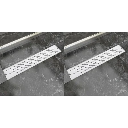 Desagüe ducha lineal 2 pzs curvas 630x140 mm acero inoxidable de , Desagües - Ref: Foro24-275960, Precio: 82,47 €, Descuento: %