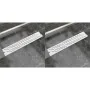 Desagüe ducha lineal 2 pzs curvas 630x140 mm acero inoxidable de , Desagües - Ref: Foro24-275960, Precio: 82,47 €, Descuento: %