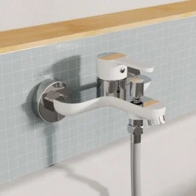 EISL Grifo monomando de baño DIZIANI cromado blanco de , Grifos - Ref: Foro24-446483, Precio: 73,22 €, Descuento: %