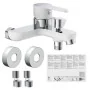 EISL Grifo monomando de baño DIZIANI cromado blanco de , Grifos - Ref: Foro24-446483, Precio: 73,22 €, Descuento: %