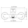 EISL Grifo monomando de baño DIZIANI cromado blanco de , Grifos - Ref: Foro24-446483, Precio: 73,22 €, Descuento: %