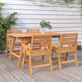 Mesa de jardín madera maciza de acacia 150x90x75 cm de , Mesas de jardín - Ref: Foro24-363310, Precio: 182,08 €, Descuento: %