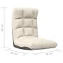 Folding floor chair in cream fabric by , Floor chairs - Ref: Foro24-336586, Price: 72,66 €, Discount: %