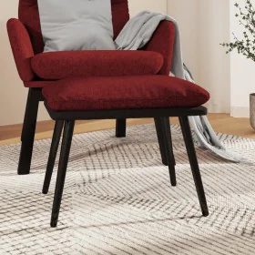 Fußstütze aus Stoff und Kunstleder in Weinrot, 45x29,5x35 cm. von , Osmanen - Ref: Foro24-341523, Preis: 33,15 €, Rabatt: %