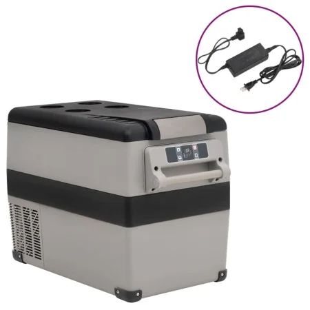 Nevera con asa y adaptador PP y PE negro y gris 35 L de , Neveras - Ref: Foro24-3154641, Precio: 435,77 €, Descuento: %