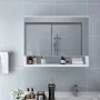 Armario de baño con espejo MDF blanco 80x15x60 cm de vidaXL, Tocadores de baño - Ref: Foro24-323604, Precio: 135,33 €, Descue...