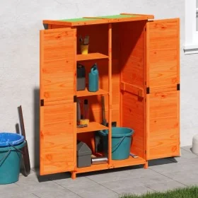 Cobertizo herramientas jardín madera pino marrón 83x57x140 cm de , Cobertizos - Ref: Foro24-172240, Precio: 202,92 €, Descuen...