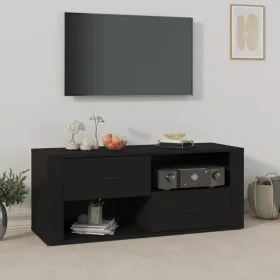 Mueble para TV madera contrachapada negra 100x35x40 cm de , Muebles TV - Ref: Foro24-823100, Precio: 70,72 €, Descuento: %