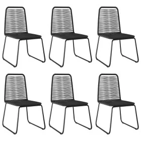 Sillas de jardín 6 unidades ratán sintético negro de , Sillas de jardín - Ref: Foro24-313113, Precio: 316,33 €, Descuento: %