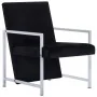Armchair with chrome legs and black velvet by , Armchairs - Ref: Foro24-282157, Price: 90,94 €, Discount: %