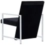 Armchair with chrome legs and black velvet by , Armchairs - Ref: Foro24-282157, Price: 90,94 €, Discount: %