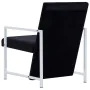 Sillón con patas cromadas de terciopelo negro de , Sillones - Ref: Foro24-282157, Precio: 90,94 €, Descuento: %