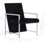 Armchair with chrome legs and black velvet by , Armchairs - Ref: Foro24-282157, Price: 90,94 €, Discount: %
