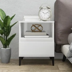 Mesita de noche blanco brillante 40x35x50 cm de , Armarios y almacenamiento - Ref: Foro24-821814, Precio: 50,00 €, Descuento: %