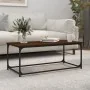 Mesa de centro madera y hierro roble marrón 102x50x40 cm de , Mesas de centro - Ref: Foro24-823301, Precio: 47,34 €, Descuent...
